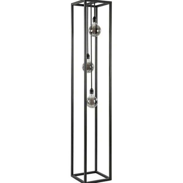 metalen_design_vloerlamp__0.webp Discount Straluma Metalen design vloerlamp zwart frame rechthoek