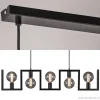metalen_eettafel_hanglamp_2.webp Clearance Straluma Metalen eettafel hanglamp zwart frame