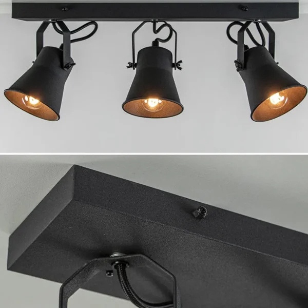 metalen_l_plafondlamp_mat_1.webp Outlet Straluma Metalen 3-l plafondlamp mat zwart verstelbaar