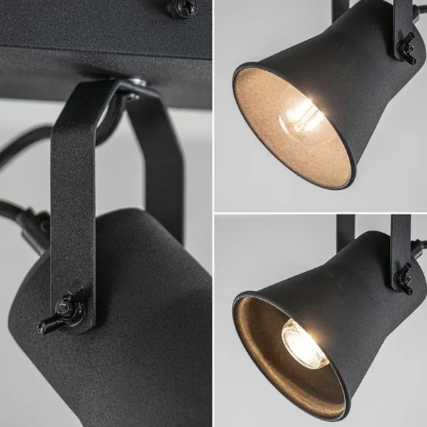 metalen_l_plafondlamp_mat_3.webp Outlet Straluma Metalen 3-l plafondlamp mat zwart verstelbaar