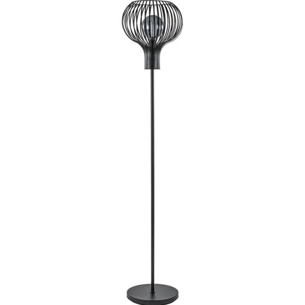 modern_landelijke_vloerla_0.webp New Straluma Modern landelijke vloerlamp mat zwart met draadkap
