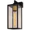 moderne_buitenlamp_rechth_1.webp Cheap Straluma Moderne buitenlamp rechthoek zwart met goud IP54