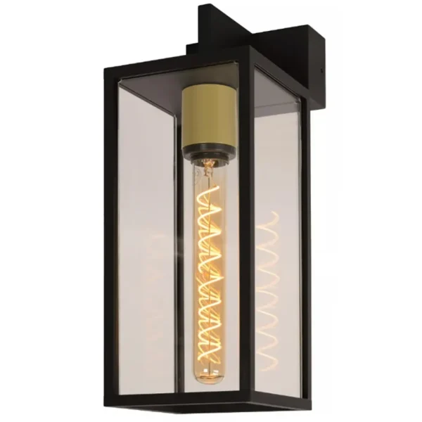moderne_buitenlamp_rechth_1.webp Cheap Straluma Moderne buitenlamp rechthoek zwart met goud IP54