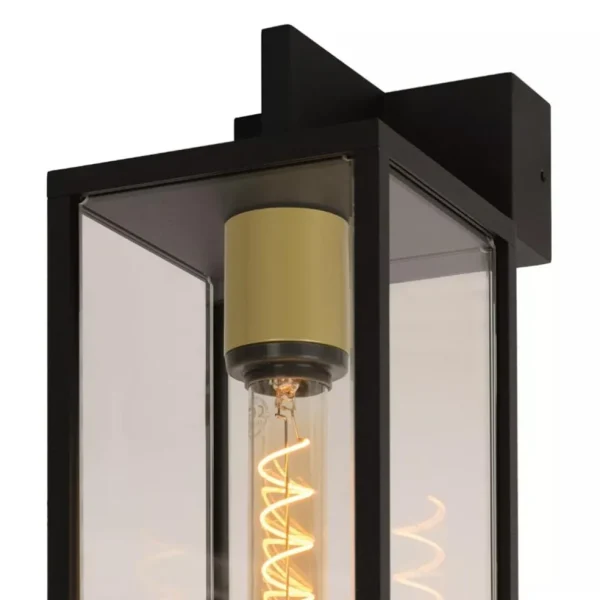 moderne_buitenlamp_rechth_2.webp Cheap Straluma Moderne buitenlamp rechthoek zwart met goud IP54