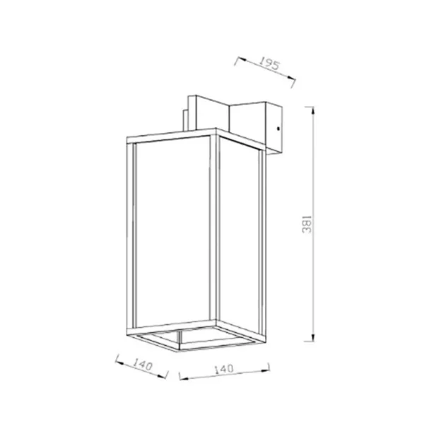 moderne_buitenlamp_rechth_3.webp Cheap Straluma Moderne buitenlamp rechthoek zwart met goud IP54