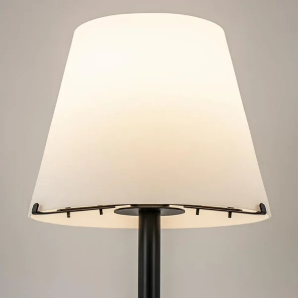 Outlet Straluma Moderne design tafellamp zwart met witte glazen kap