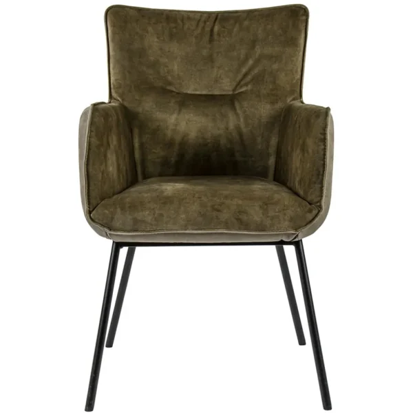 Best Sale Straluma Moderne eetkamerstoel leder met stoffen zitting