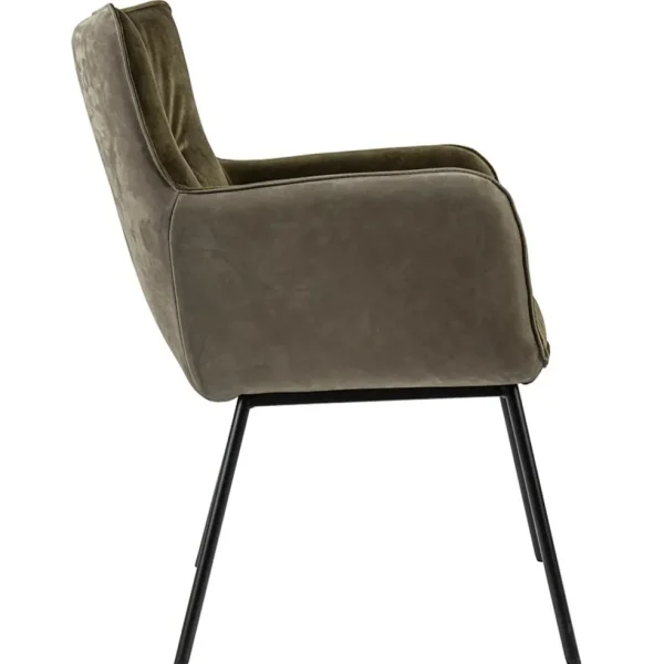 Best Sale Straluma Moderne eetkamerstoel leder met stoffen zitting