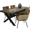 Best Sale Straluma Moderne eetkamerstoel leder met stoffen zitting