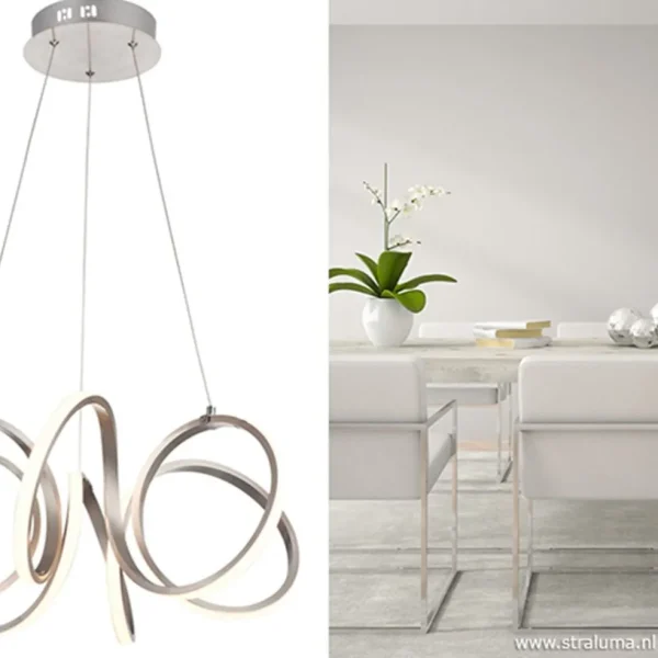 moderne_hanglamp_krul_sta_4.webp Best Straluma Moderne hanglamp krul staal incl LED