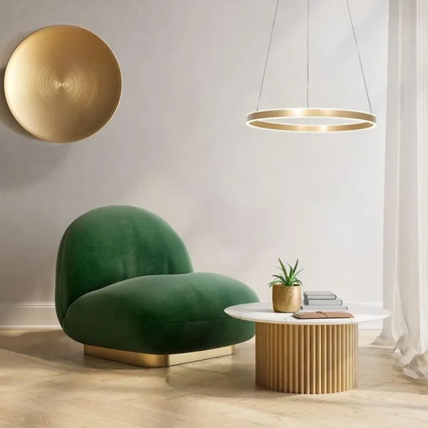 moderne_hanglamp_ring_gou_4.webp Best Straluma Moderne hanglamp ring goud met geïntegreerd LED