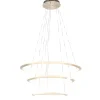 Outlet Straluma Moderne hanglamp rond met LED ringen nikkel