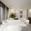 Outlet Straluma Moderne hanglamp rond met LED ringen nikkel