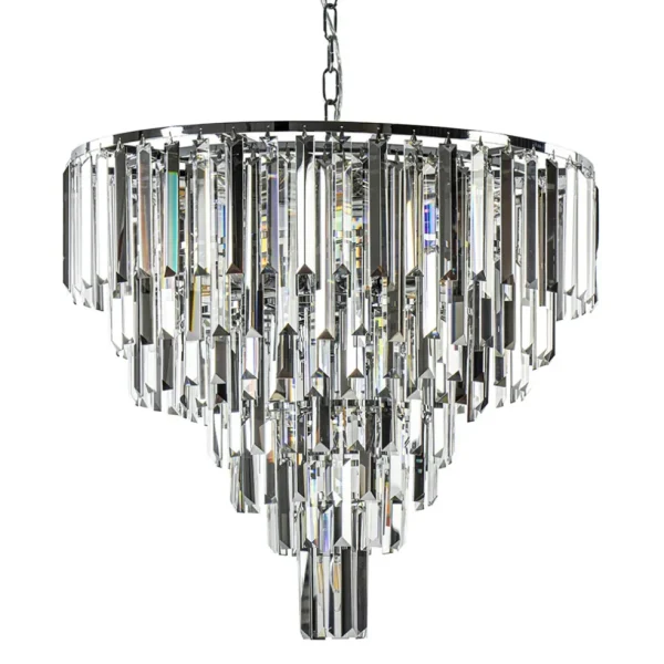 moderne_kroonluchter_chro_0.webp Outlet Straluma Moderne kroonluchter chroom met helder en smoke glas