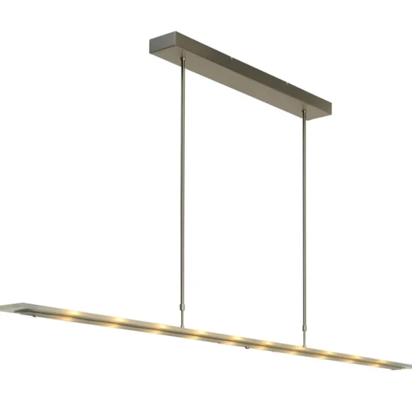 moderne_led_hanglamp_nikk_1.webp Discount Straluma Moderne LED hanglamp nikkel met helder glas