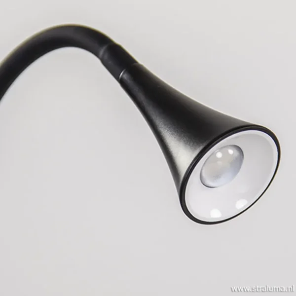 moderne_led_klemspot_lees_1.webp Cheap Straluma Moderne LED klemspot leeslamp zwart