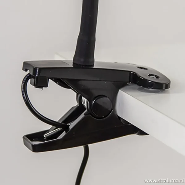 moderne_led_klemspot_lees_2.webp Cheap Straluma Moderne LED klemspot leeslamp zwart