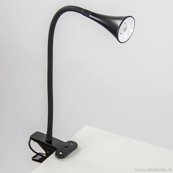 moderne_led_klemspot_lees_3.webp Cheap Straluma Moderne LED klemspot leeslamp zwart