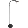New Straluma Moderne LED leeslamp zwart met smoke glas dimbaar
