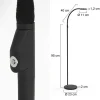 New Straluma Moderne LED leeslamp zwart met smoke glas dimbaar