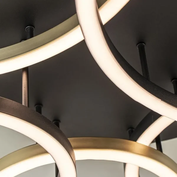 moderne_led_plafondlamp_r_2.webp Best Straluma Moderne LED plafondlamp ringen zwart/goud dimbaar