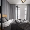 New Straluma Moderne LED plafondlamp zwart met houtlook 40 cm dimbaar