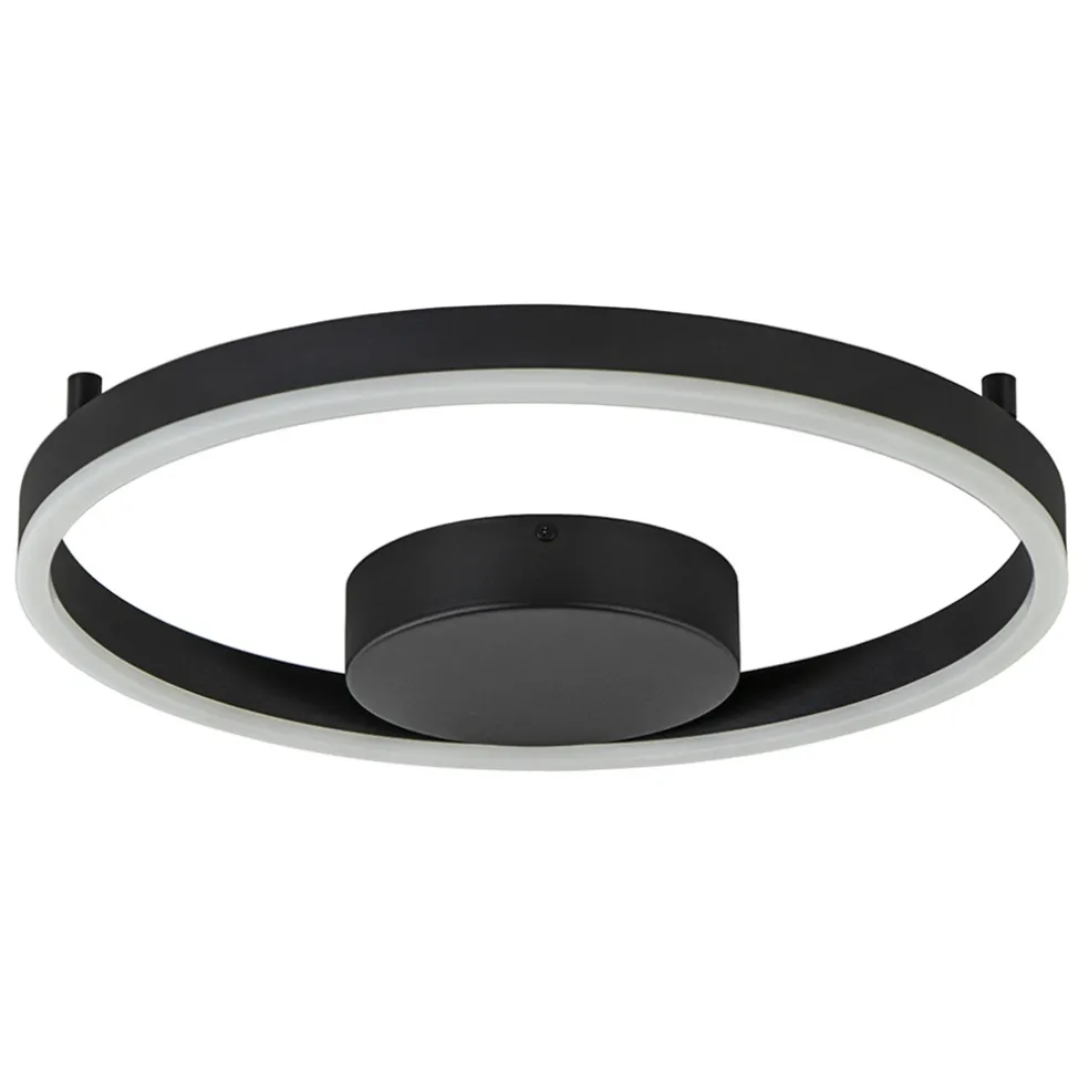 moderne_led_plafondwandla_0.webp New Straluma Moderne LED plafond/wandlamp ring zwart