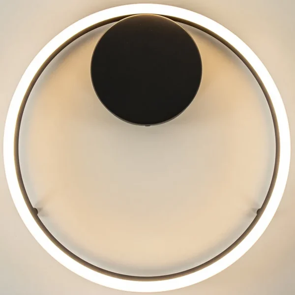 New Straluma Moderne LED plafond/wandlamp ring zwart