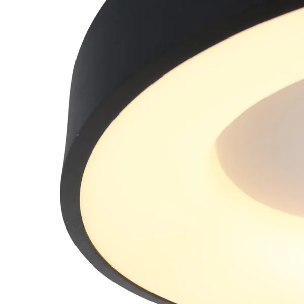 moderne_led_plafonnire_zw_2.webp Best Straluma Moderne LED plafonnière zwart rond 30 cm