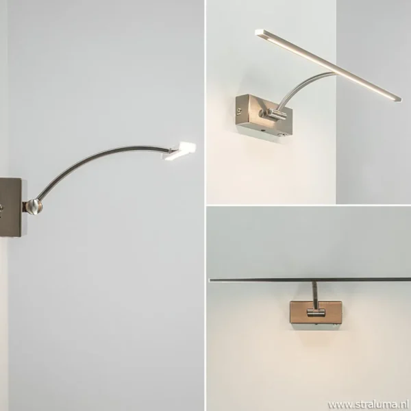 moderne_led_schilderijver_1.webp Hot Straluma Moderne LED schilderijverlichting nikkel dimbaar