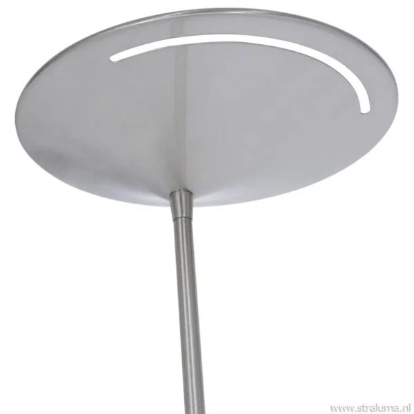 moderne_led_uplighter_met_1.webp Online Straluma Moderne LED uplighter met leeslamp geborsteld staal