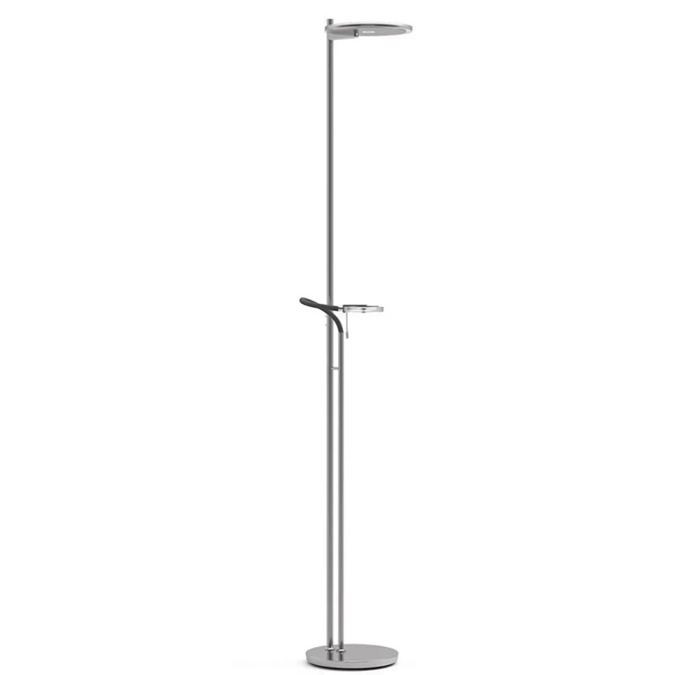moderne_led_uplighter_sta_0.webp Store Straluma Moderne LED uplighter staal met helder glas en leesarm