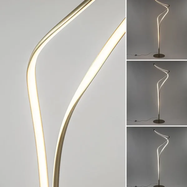 Shop Straluma Moderne LED vloerlamp goud dimbaar