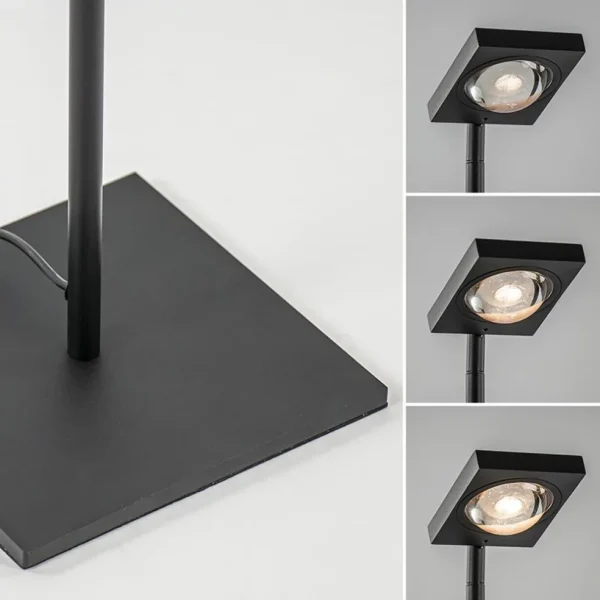 moderne_led_vloerlamp_len_3.webp Fashion Straluma Moderne LED vloerlamp lens zwart verstelbaar