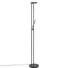 Cheap Straluma Moderne LED vloerlamp met uplighter en leeslamp mat zwart