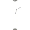 moderne_led_vloerlamp_nik_0.webp New Straluma Moderne LED vloerlamp nikkel met uplighter en leeslamp