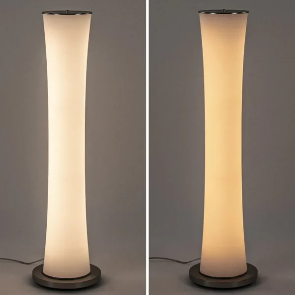 moderne_led_vloerlamp_opa_1.webp Online Straluma Moderne LED vloerlamp opaal glas met dim to warm