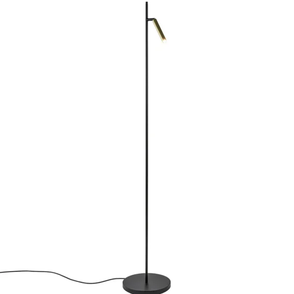 moderne_led_vloerlamp_zwa_1-2.webp Hot Straluma Moderne LED vloerlamp zwart met gouden spot