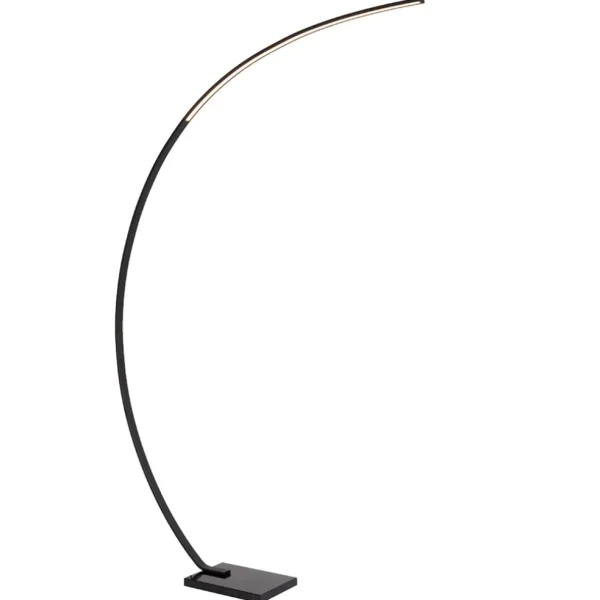 moderne_led_vloerlamp_zwa_1-5.webp Best Straluma Moderne LED vloerlamp zwart met zwart marmer