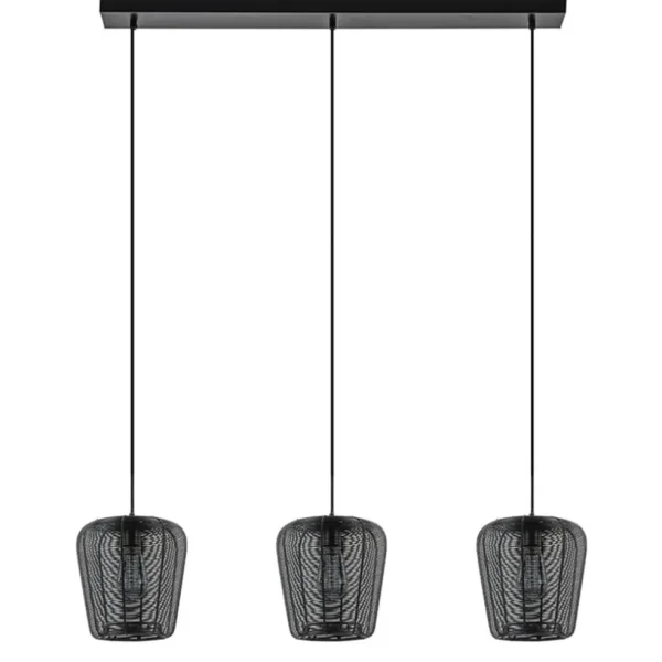 Cheap Straluma Moderne 3-lichts eettafelhanglamp Adeta mat zwart