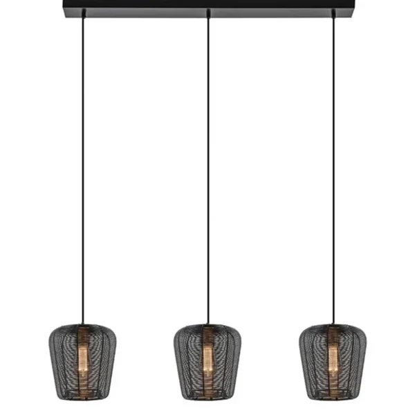 Cheap Straluma Moderne 3-lichts eettafelhanglamp Adeta mat zwart