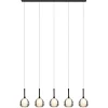 moderne_lichts_eettafelha_1.webp Best Straluma Moderne 5-lichts eettafelhanglamp zwart met dubbel glas
