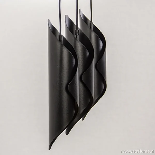 moderne_lichts_hanglamp_z_2.webp Sale Straluma Moderne 3-lichts hanglamp zwart metaal
