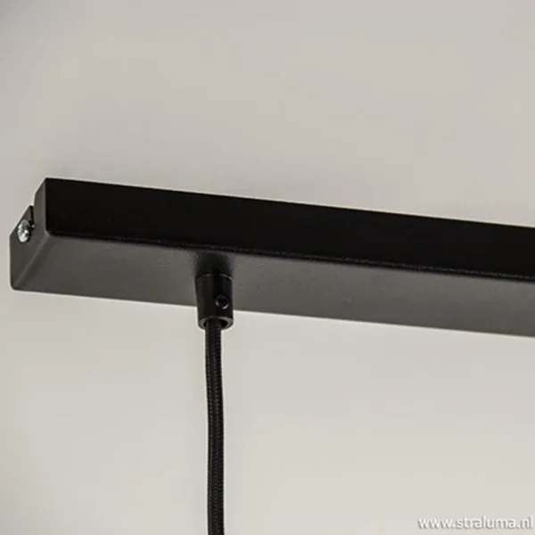 moderne_lichts_hanglamp_z_3.webp Sale Straluma Moderne 3-lichts hanglamp zwart metaal