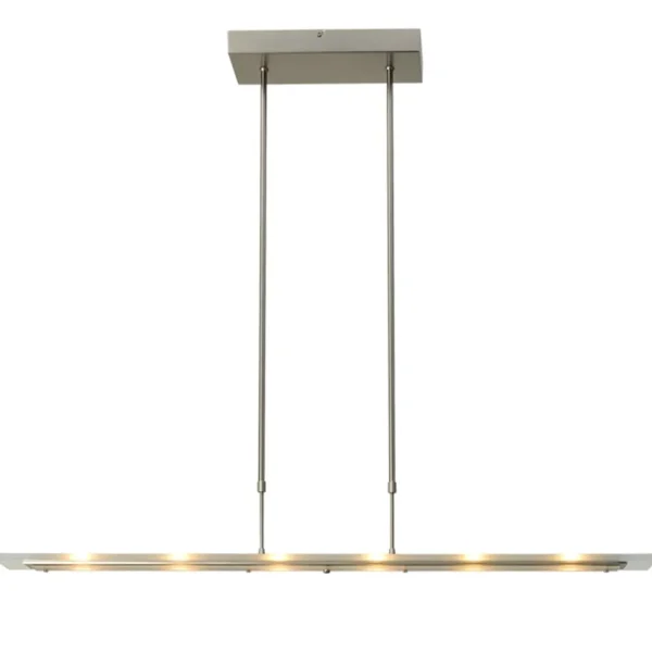 Fashion Straluma Moderne nikkel LED hanglamp met helder glas dimbaar
