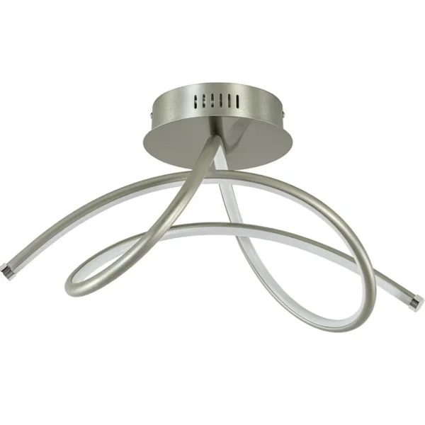 Shop Straluma Moderne plafondlamp nikkel inclusief 3-standen dimbaar LED