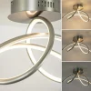 Shop Straluma Moderne plafondlamp nikkel inclusief 3-standen dimbaar LED