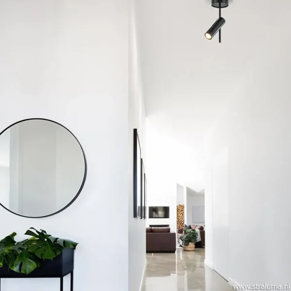 moderne_plafondspot_zwart_4.webp Sale Straluma Moderne plafondspot zwart metaal verstelbaar