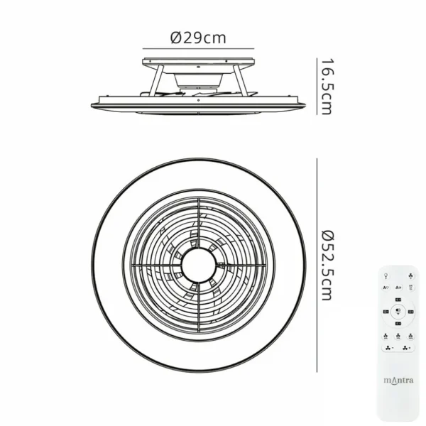 moderne_plafondventilator_1-2.webp Flash Sale Straluma Moderne plafondventilator inclusief dimbaar LED klein
