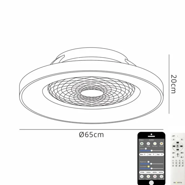 moderne_plafondventilator_1-3.webp Best Sale Straluma Moderne plafondventilator grijs met geintegreerd LED